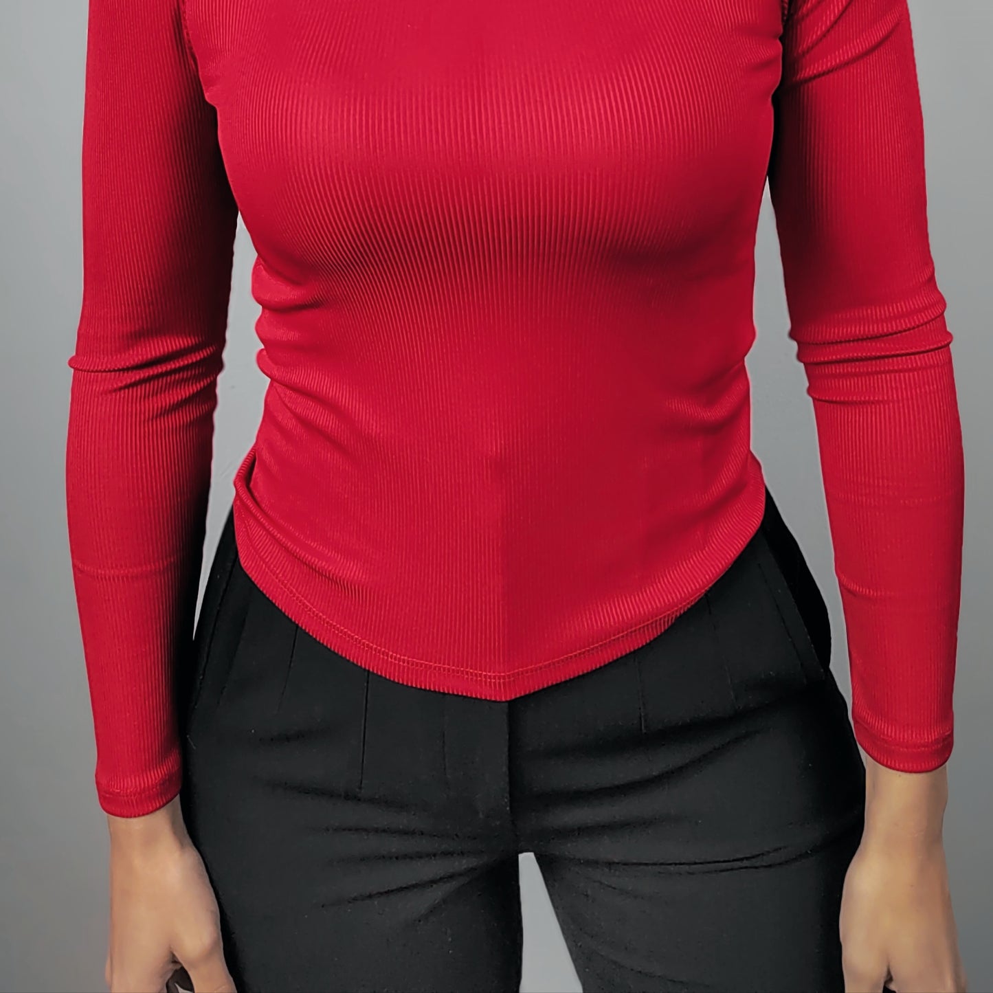 Blusa manga larga rojo