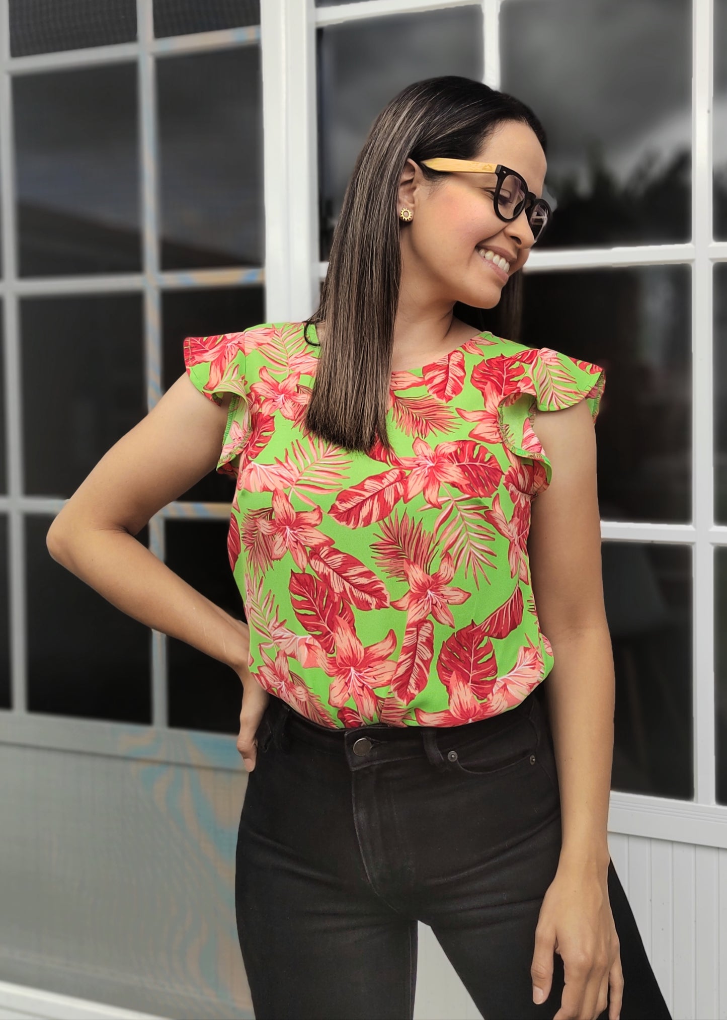 Blusa Floral Tropical Vuelo