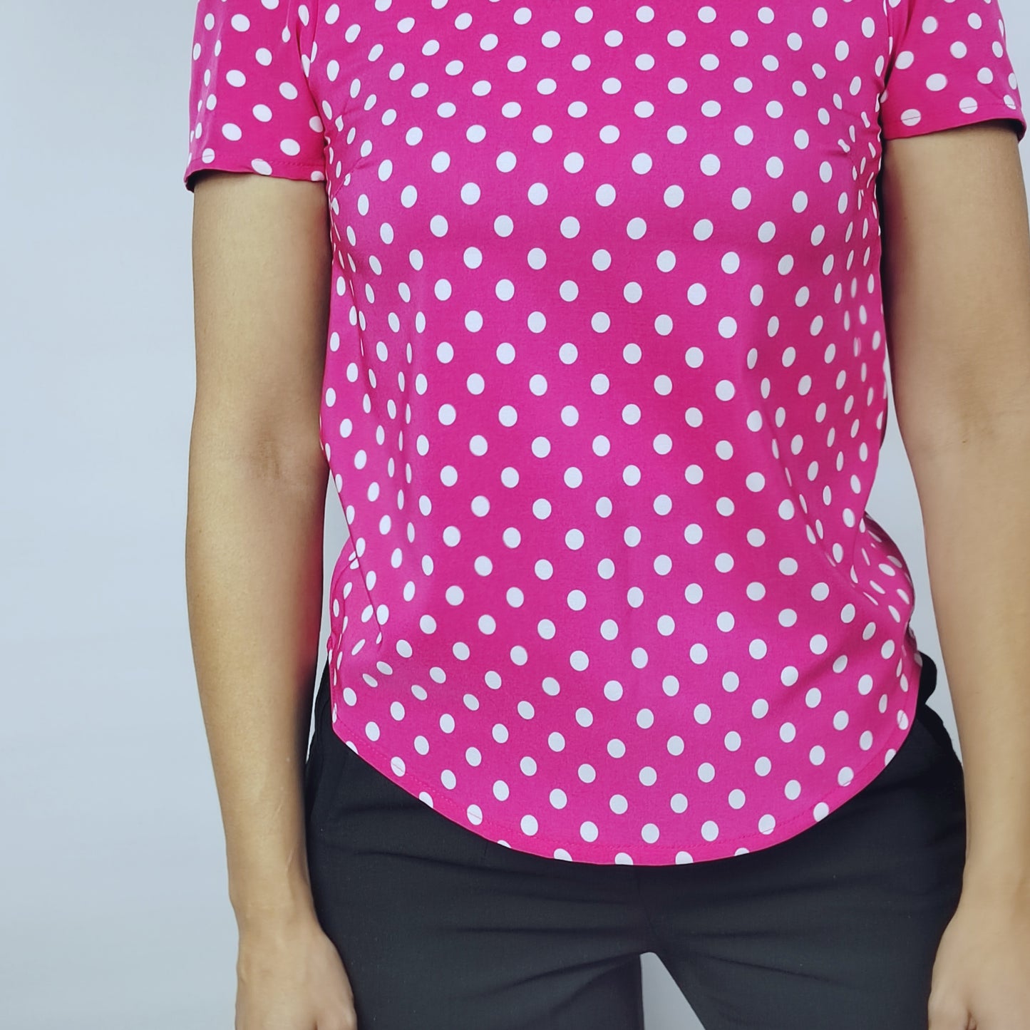 Blusa Lunares Fucsia