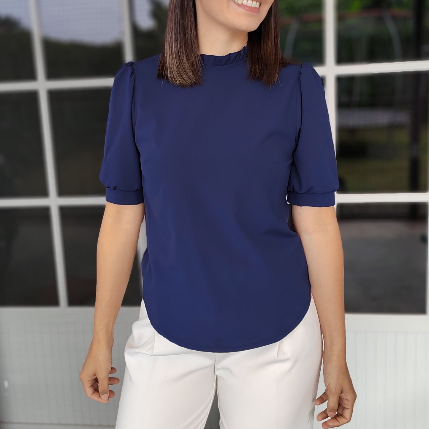 Blusa manga 2/4 Azul