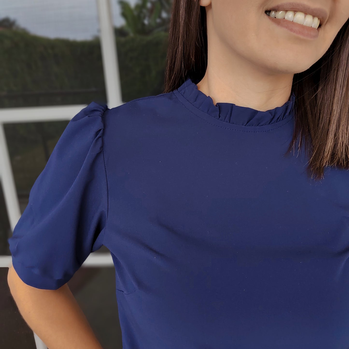 Blusa manga 2/4 Azul